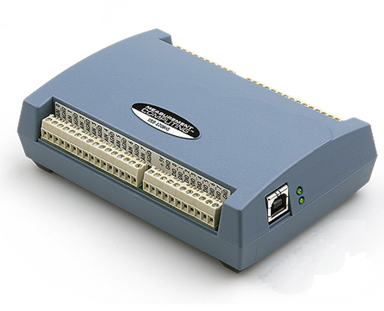 USB-1208HS Tarjeta USB de alta velocidad y resolusion de 13-bits con 8 entradas analogas referenciadas a un comun o 4 diferenciales