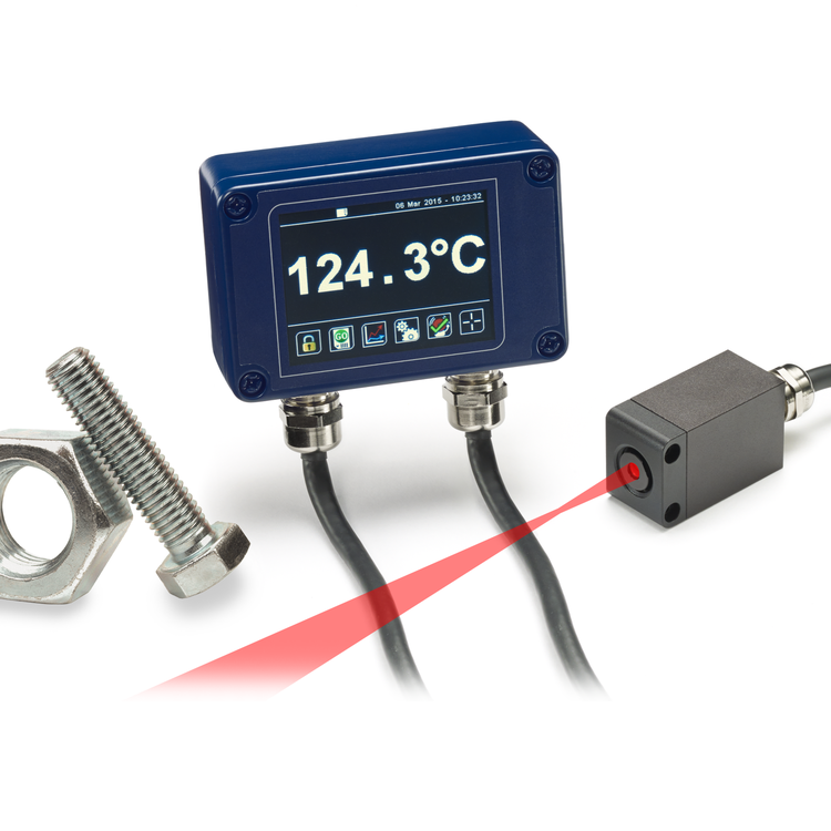 Pirómetro con respuesta rápida y pequeño punto de medición, para metales a baja temperatura - PYROCUBE M