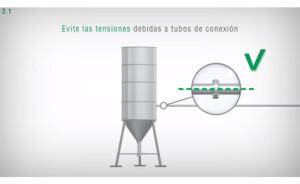 evite las tensiones debidas a tubos de conexión correcta - celdas de carga - Laumas