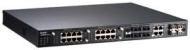 LBJetNet385628G: Switch Ethernet industrial programable, soporta hasta 24 puertos Ethernet o 18 puertos Fibra óptica. Alimentación de 85-264 Vac.